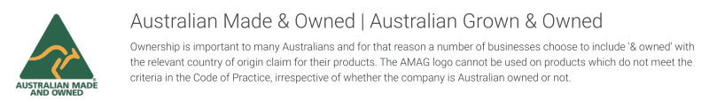 australian made and owned logo